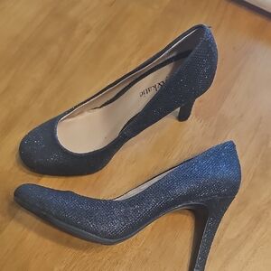 Kelly & Katie Black Sparkle Heels